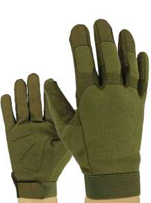 Tactical Full Finger Gloves, Military Special Forces Shooting Training Concealed Protection Hunting Expedition Climbing Outdoor Cycling, Suitable For Spring & Autumn - Elasticated Open Style - View 4