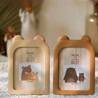 动物照片相框婴儿育儿室装饰，新生儿和妈妈必备。适合墙壁艺术贴花、婴儿公告、揭秘、超声波/超声波照片。