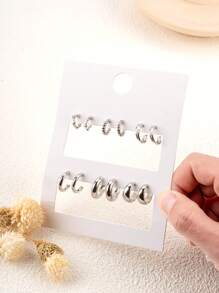 1 set Nouveaux boucles d'oreilles simples et minimalistes en forme de C, design de boucles d'oreilles pour femmes