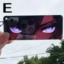1pc Anime Eye-Shaped Transparent Card, Anime Peripheral Creative Backpack/Keychain Pendant Card, Collection Commemorative Card