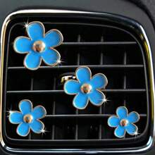 4pcs Alloy Daisy Car Air Outlet Fragrance Decoration Clip Car Interior Car Decoration Supplies Set