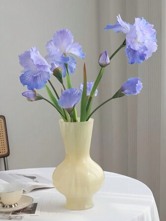 1pc Artificial Iris Flower, Silk Material, Durable And Fade-Resistant, Modern Minimalist Style, Suitable For Home Decor, Living Room, Dining Table, Bedroom, Office, Wedding Venue, Meeting Room, Can Be Used As Holiday Gift, Birthday Present, DIY Gifts Graduation