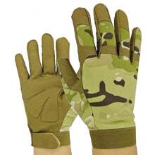 Tactical Full Finger Gloves, Military Special Forces Shooting Training Concealed Protection Hunting Expedition Climbing Outdoor Cycling, Suitable For Spring & Autumn - Elasticated Open Style - View 12