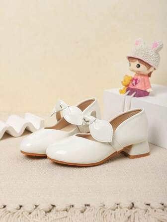 Zapatos de tacón alto para niños Zantong, tacones gruesos con purpurina de perlas rosas aptos para fiesta, boda, baile, princesa, uso diario, adecuados para niños, estudiantes y niños mayores