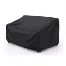 Waterproof Outdoor Sofa Cover - Durable Polyester, UV & Dust Resistant, Black Patio Furniture Protector