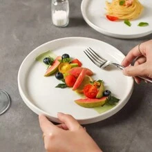 Kawashima Beef Steak Plate, White Ceramic Lightweight Luxury Tableware, Home Dinner Plate, Pasta Dish, Breakfast Plate