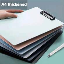 A5/A4 Vertical File Folder, Writing Pad Board, Hard Board Clipboard, Test Paper Clip, Strong Clamping Force, Comfortable Grip, Hard To Break, Vertical Drawing Board Clip, Writing Clipboard, Document Folder, Contract Clip, Back To School Student Gift,Back To School - Kẹp A4 - Đen cổ điển - Xem 2
