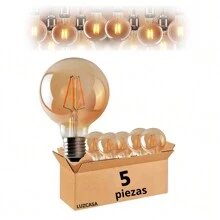 LUZCASA 10 Vintage Edison Retro LED Spotlight 12w Amber Globe G95 E27 Screw