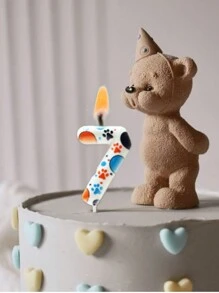 Cute Puppy Paw Print Number Birthday Candles, Suitable For Cake Decorations, Birthday Celebrations, Anniversary Commemorations, Birthday Decorations, Happy Birthday, Cake Candles, Room Decor Gifts Graduation
