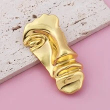 1 chiếc ghim cài áo hình nửa mặt kiểu Âu-Mỹ, màu vàng, phụ kiện thời trang cho nữ, ghim cài áo, túi xách, phụ kiện đi học, văn phòng, áo sơ mi, áo khoác, trang sức, quà tặng Giáng sinh, Halloween, quà tặng giáo viên dễ thương, phụ kiện trang phục, quà tặng túi xách, quà tặng cho mẹ, cha, tốt nghiệp và giáo viên. - Vàng - Xem 4