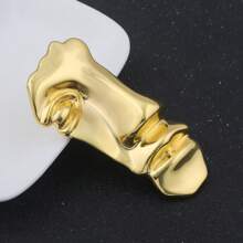 1 chiếc ghim cài áo hình nửa mặt kiểu Âu-Mỹ, màu vàng, phụ kiện thời trang cho nữ, ghim cài áo, túi xách, phụ kiện đi học, văn phòng, áo sơ mi, áo khoác, trang sức, quà tặng Giáng sinh, Halloween, quà tặng giáo viên dễ thương, phụ kiện trang phục, quà tặng túi xách, quà tặng cho mẹ, cha, tốt nghiệp và giáo viên. - Vàng - Xem 8