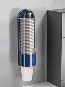 Paper Cup Holder Dispenser, Automatic Cup Holder Shelf For Disposable Cups, Water Cups, Beverage Dispenser Storage Rack - Blue - View 3