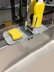 1/3 tấm thảm nhỏ giọt vòi nước bằng silicon - Thảm bảo vệ bồn rửa chống thấm nước và chống trượt cho nhà bếp và phòng tắm, thảm chống bắn nước vòi nước, thảm bồn rửa, đồ trang trí nhà bếp, đồ trang trí nhà cửa, hoàn hảo cho lễ Halloween, Giáng sinh, Lễ tạ ơn, Ngày của mẹ, quà tặng tốt nghiệp, thảm chống trượt - Nhiều màu - Xem 6