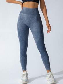 TCVC Pantalones ajustados de cintura alta y unicolor para mujer, mallas elásticas ajustadas para entrenamiento, que dan forma al Body y controlan el abdomen, aptas para ejercicio en interiores y exteriores, pantalones de yoga