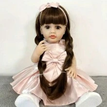 Reborn Baby Doll Clothes For 18-22 Inch Dolls, Baby Doll Clothes Outfits Accessories, Reborn Doll &Toddler Girl Doll Lace Ruffle Dress - 橘色 - 查看 2