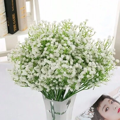2/5/10/20/30/60pcs Starry Sky Artificial Flower With Stem - Handmade Textured Fake Floral Bouquet For Home, Outdoor Yard, Garden, Wedding, Party, Birthday Decoration Gifts Graduation