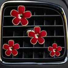 4pcs Alloy Daisy Car Air Outlet Fragrance Decoration Clip Car Interior Car Decoration Supplies Set