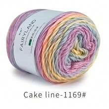 1pc 100g Soft Multicolor Gradient Yarn, Handmade Crocheting Cake Yarn For Hats, Scarves, Sweaters - 60% Acrylic, 30% Polyacrylic, 10% Blended Fibers - Vibrant Multicolored Tones - Multicolor - View 30