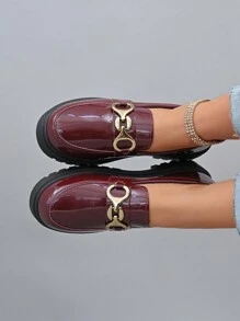 Mocassins femininos vermelhos vinho, calçados confortáveis para trabalho e deslocamento, aumento de altura de 3,5 cm