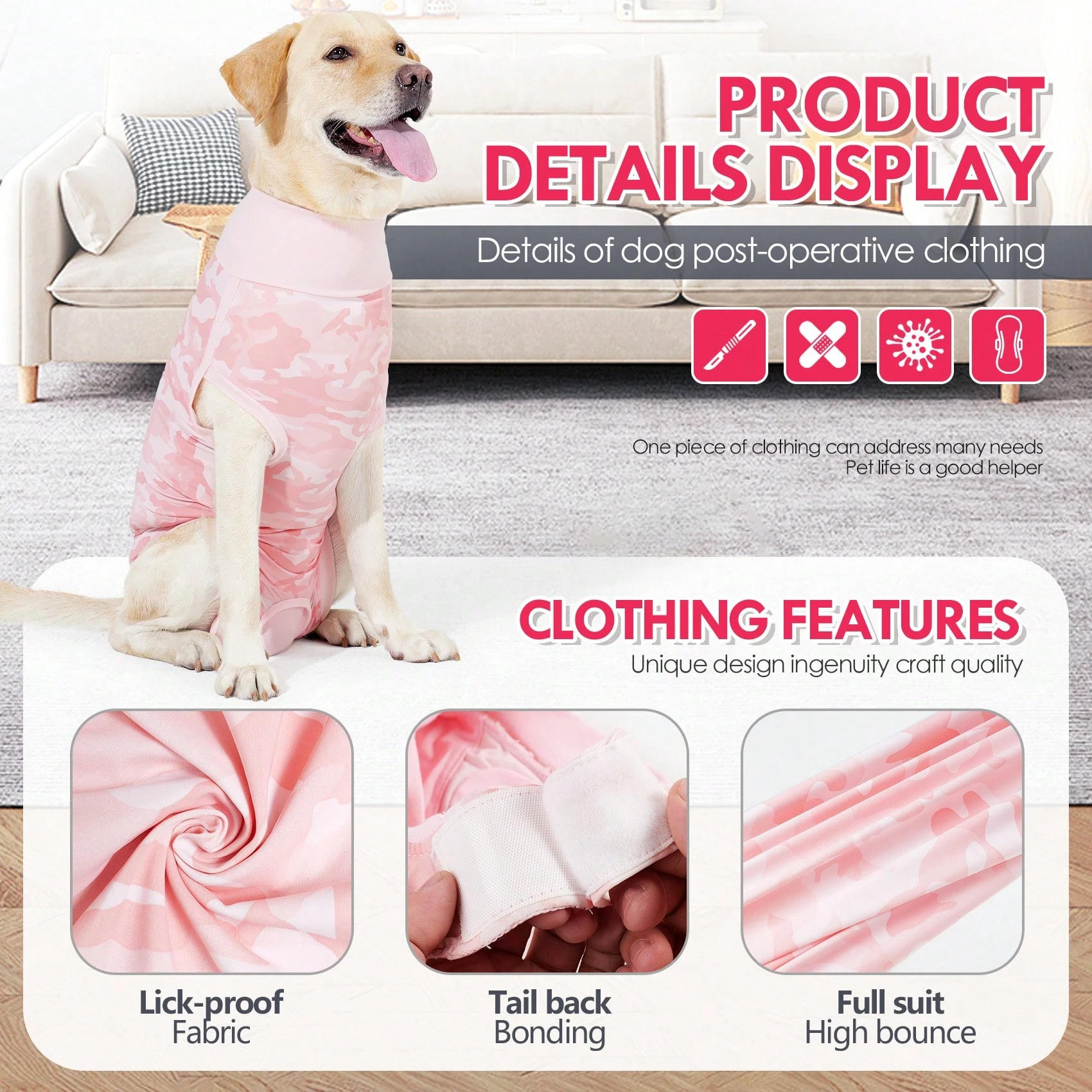 Combinaison de récupération pour chien, vêtement chirurgical pour plaie abdominale de chiot