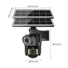 No WiFi Cellular Security Camera,4G LET,Solar Panel Wireless Outdoor Security Camera,Dual-Lens Linkage,Ultra-Clear Picture Quality,Two-Way Voice Intercom,Night Vision,Motion Sensing,SD Card Playback - Black - View 11