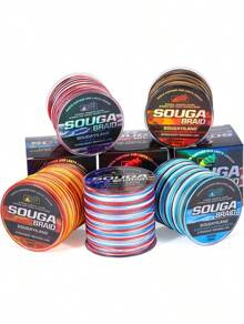 SOUGAYILANG Braided Fishing Line, Abrasion Resistant, Zero Stretch, 4-Strand Multicolor Extra Visibility Fishing Braid For Saltwater Freshwater, 320YDS, 10-100LB - màu xanh lá - Xem 3