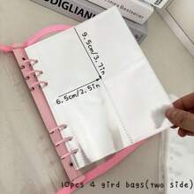 A5 Binder Double-Buckle Cover, 10pcs Refill Sleeves Bags, DIY Loose Leaf Photo Collect Book, Kpop Organizer Holder,Back To School,School Supplies