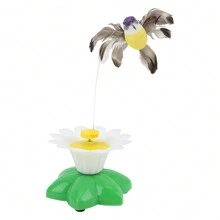 MINSHUXI Electric Flying Bird Cat Lover And Cat Mom Love Toy Lifelike Flying Movement Interactive Cat Lover And Cat Mom Love Toys For Kitten Small Animals - Red and White - View 5