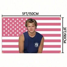 JJ Outerbanks Pink American Flag Artistic Tapestry Bedroom Decoration Wall Hanging Tapestry Room Decor,Holiday Gifts,Dormitory Decoration - Multicolor - View 5