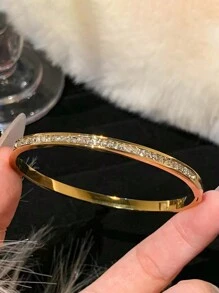 Camhanno 1 Piece Of Stainless Steel Bracelet For Elegant Fashion Party, A Holiday Gift For Both Men And Women