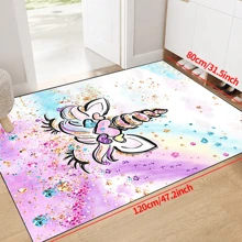 1pc 'Colorful Shiny Diamond Unicorn' Non-Slip Resistant Rug, Machine Washable, Carpet For Entryway Living Room Bedroom Nursery Room, Outdoor Patio Garden Yard Decor Rug, Home Decor, Room Decor, Area Rug, Tapestry - Multicolor - View 17