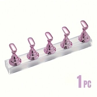 Nail Stand For Press On Nails Display, Magnetic Fake Nails Holder For Painting Nails Practices, Beginner Acrylic Nail Art Kit Accessories, Nail Salon Equipment And Decor(PINK),Nail Supplies,Nail Tools,Nail Art Tools,Back To School,Nails,Nail Tools For Press On Nails