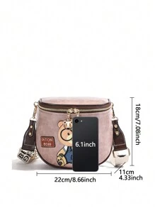 Sac à bandoulière Ours en peluche, Sac bandoulière mode polyvalent, Sacs à main mignons et décontractés pour femmes