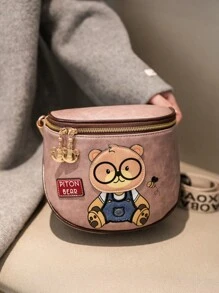 Sac à bandoulière Ours en peluche, Sac bandoulière mode polyvalent, Sacs à main mignons et décontractés pour femmes