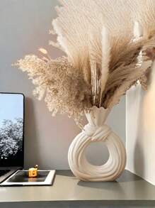 1 Piece Of Modern Simple Circle-Shaped Knotted Vase, Resin Material Home Countertop Decoration Vase Flower Cultivation Vase, Suitable For Home, Hotel, Restaurant Desktop And Entrance Decoration And Hydroponics Of Flowers And Green Plants, Can Be Used In All Seasons,Home Decor,Flower Vase,Centerpiece,Table Decor Gifts Birthday Graduation