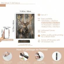 1 件无框抽象鹿帆布画,客厅卧室艺术,轻奢背景墙壁画,工作室走廊挂画,带外框,聚氨酯框架,海报,墙壁艺术,房间装饰用品 - 彩色 - 查看 15