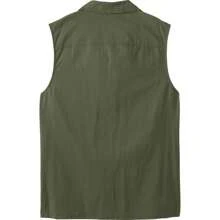 Boulder Creek By KingSize Men's Big & Tall 9 Pocket Twill Utility Vest - 黑色 - 查看 2