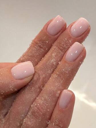 24Pcs Shallow Pink Square Short Style Simple French Classic Full Cover Press-On Fake Nails, Suitable For Party, Date And Daily Wear Nail Supplies Nails