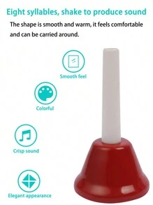 1 pieza Xilófono de colores con sonaja, instrumento musical de percusión, juguete musical educativo Orff para el desarrollo temprano de los niños - Multicolor - Ver 6