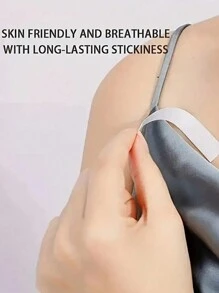 72pcs/Pack Dress Non-Slip Double-Sided Tape, Shirt Collar Invisible Tie Clothing Tape, Gentle On Skin And Fabric, Suitable For Clothing, Travel, Sports, Outdoor, Waist Band