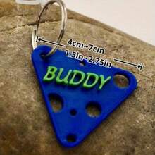 1 pieza Llavero acrílico personalizado, llavero con diseño de triángulo y diseño de queso con nombre personalizado, regalo único para graduación, Navidad, Día de San Valentín - Multicolor - Ver 6