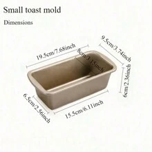 1pc Mini Rectangle Non-Stick Pound Cake Bread Mold, Baking Pan, Baking Tool, Fruit Bar Bread Mold And Toast Bread Mold, Small, Medium And Large Pound Bread Cake Mold For Baking Bread, Mini Size, Small Volume, The Size Of One Mold Is About One Person's Food Intake - Multicolor - View 8