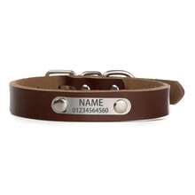 Customized Leather Dog Collar With Soft Pad ID Tag - Personalized Engraved Name Plate And Phone ID Tag, Durable Multi-Color Pet Collars, Suitable For Small To Large Dogs - Great Gift For Pets