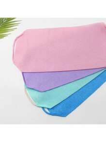 1pc Long Back Scrubber With Elastic Drawstring, Nylon Thickened Exfoliating Body Wash Cloth For Home Bath - Multicolor - View 11