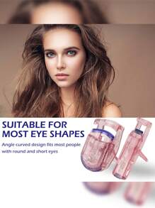 Easy-To-Use Mini Eyelash Curler - Hypoallergenic, Suitable For Beginners And Travel, Available In Clear And Glitter Versions, Portable Glowing Eyelash Curler, 24-Hour Long-Lasting, Non-Irritating, Classic Compact Eyelash Curler For Women, Suitable For Travel, No Battery Needed, Partially Curled For Beginners - Hypoallergenic, Alcohol-Free - Multicolor - View 8