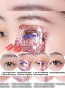 Easy-To-Use Mini Eyelash Curler - Hypoallergenic, Suitable For Beginners And Travel, Available In Clear And Glitter Versions, Portable Glowing Eyelash Curler, 24-Hour Long-Lasting, Non-Irritating, Classic Compact Eyelash Curler For Women, Suitable For Travel, No Battery Needed, Partially Curled For Beginners - Hypoallergenic, Alcohol-Free - Multicolor - View 6