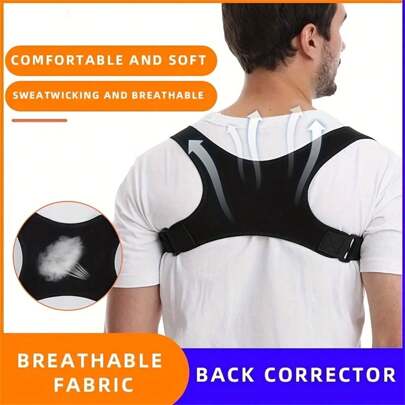 ComfortFit Fall Winter Posture Corrector For Men & Women - Adjustable, Breathable Orthopedic Brace - Seamless Upper Back, Spine, Neck & Shoulder Support - Ideal For Daily Wear, Clavicle Stabilization - Promotes Healthy Posture, Prevents Slouching