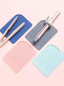 Alfombrilla para herramientas de peinado, alfombrilla universal resistente al calor para plancha y tenacillas, alfombrilla de silicona resistente al calor para almacenamiento y viaje, almohadilla de aislamiento térmico para planchas, tenacillas y rizadores, protege tus herramientas de peinado con esta almohadilla de silicona antideslizante y resistente al calor para restaurantes, hoteles y comercio