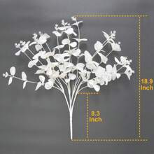 1 PC Artificial Flowers Stems Faux Long Stem Silver Dollar Leaves Fake Plants Eucalyptus Flower Bouquet For Garland Party Home Craft Decor,Fake Plants,Fall Decor,Room,Desk,Garden Decor,Room Decoration Stuff, Valentine's Day, Gift Gifts Birthday Graduation