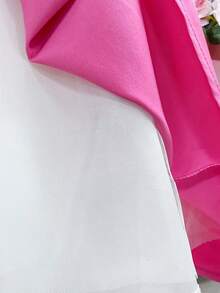 Tween Girls Spring/Summer Cosplay Puff Sleeve Princess Peplum Dress - Hot Pink - View 6